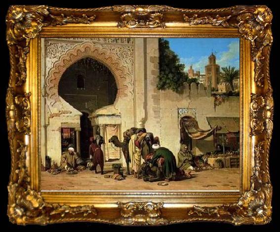 framed  unknow artist Arab or Arabic people and life. Orientalism oil paintings 31, ta009-2