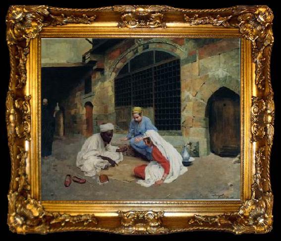 framed  unknow artist Arab or Arabic people and life. Orientalism oil paintings 175, ta009-2