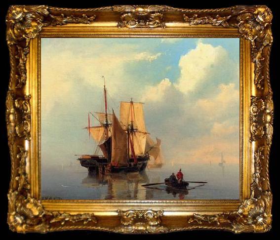 framed  unknow artist Seascape, boats, ships and warships. 120, ta009-2