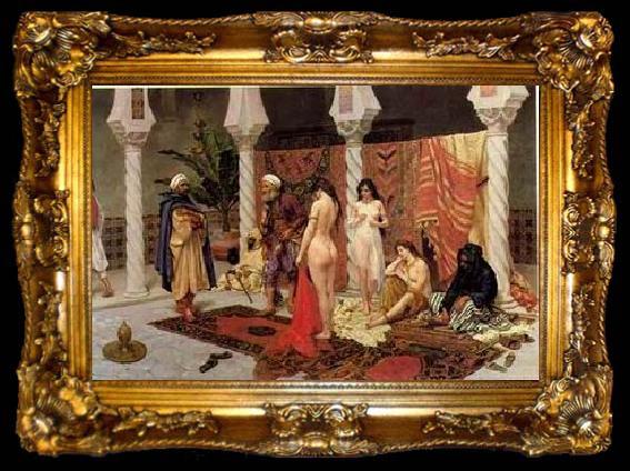 framed  unknow artist Arab or Arabic people and life. Orientalism oil paintings  269, ta009-2