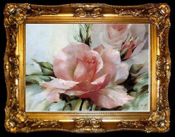 framed  unknow artist Still life floral, all kinds of reality flowers oil painting  84, ta009-2
