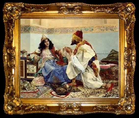 framed  unknow artist Arab or Arabic people and life. Orientalism oil paintings 198, ta009-2