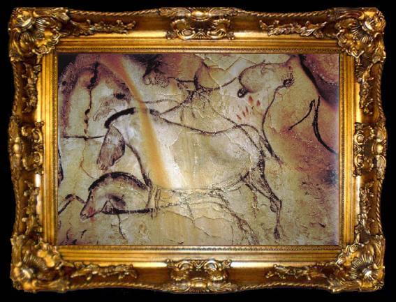 framed  unknow artist Hollow painting horses, ta009-2