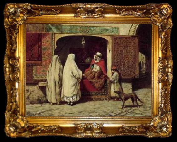 framed  unknow artist Arab or Arabic people and life. Orientalism oil paintings 138, ta009-2