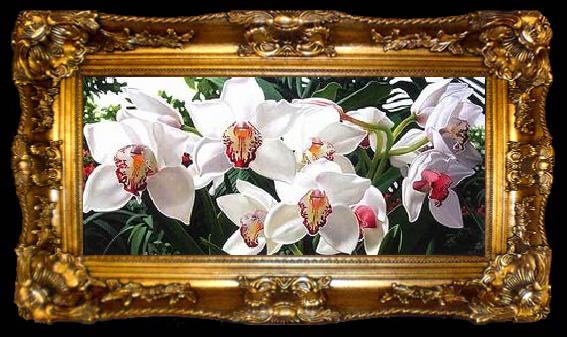 framed  unknow artist Still life floral, all kinds of reality flowers oil painting  71, ta009-2