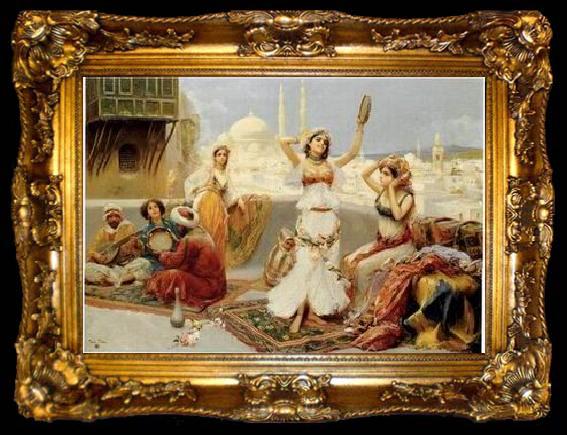 framed  unknow artist Arab or Arabic people and life. Orientalism oil paintings 126, ta009-2