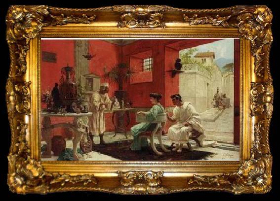 framed  unknow artist Arab or Arabic people and life. Orientalism oil paintings 37, ta009-2