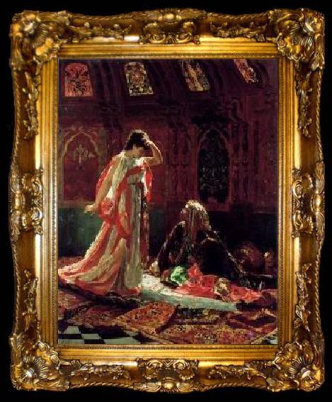 framed  unknow artist Arab or Arabic people and life. Orientalism oil paintings 212, ta009-2