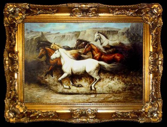 framed  unknow artist Horses 020, ta009-2