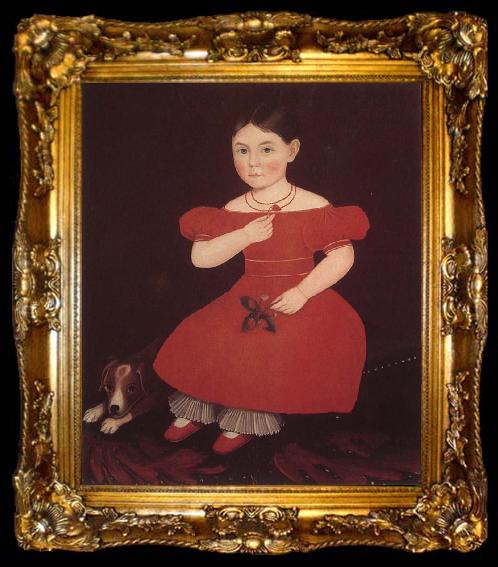 framed  Amy Philip The Girl wear the red dressi, ta009-2