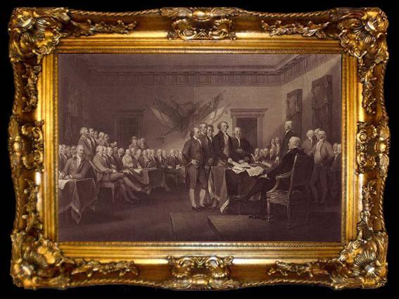 framed  Asher Brown Durand Delaration of Independence, ta009-2