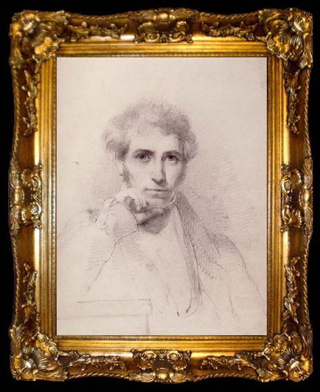 framed  Asher Brown Durand Self-Portrait, ta009-2
