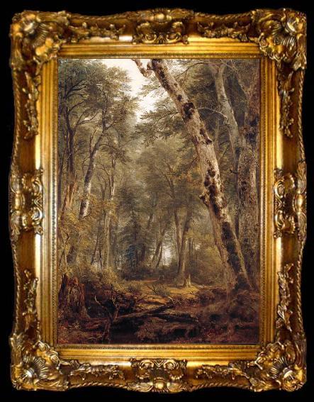 framed  Asher Brown Durand Study Woodland interior, ta009-2
