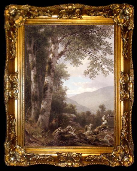 framed  Asher Brown Durand Landscape with Birches, ta009-2