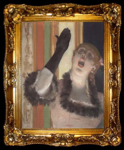 framed  Edgar Degas Singer with a Glove, ta009-2
