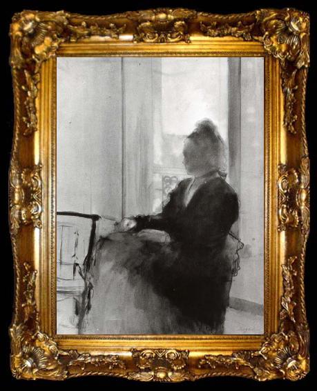 framed  Edgar Degas Woman at a Window, ta009-2