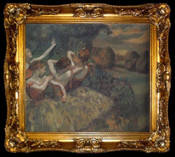 framed  Edgar Degas Four dance, ta009-2