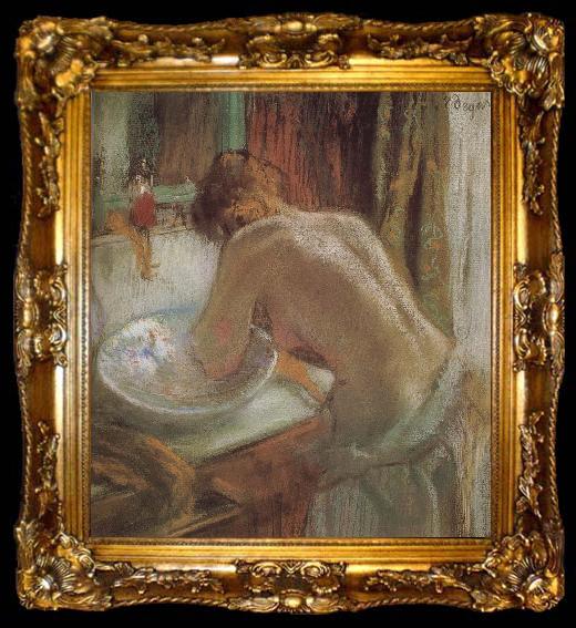 framed  Edgar Degas Bathroom, ta009-2
