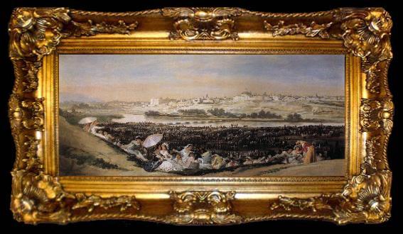 framed  Francisco Goya Meadow of St Isidore, ta009-2