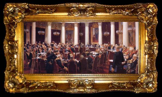 framed  Ilya Repin Formal Session of the State Council Held to Hark its Centeary on 7 May 1901,1903, ta009-2