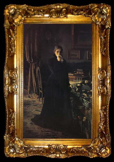 framed  Ivan Nikolaevich Kramskoy THis Inconsolable Giref, ta009-2