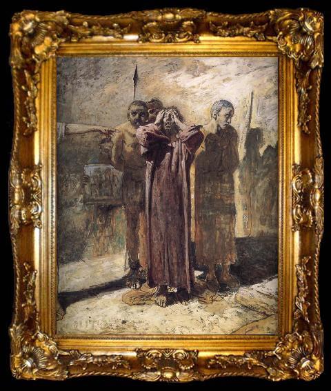 framed  Ivan Nikolaevich Kramskoy Christ in the Desert, ta009-2