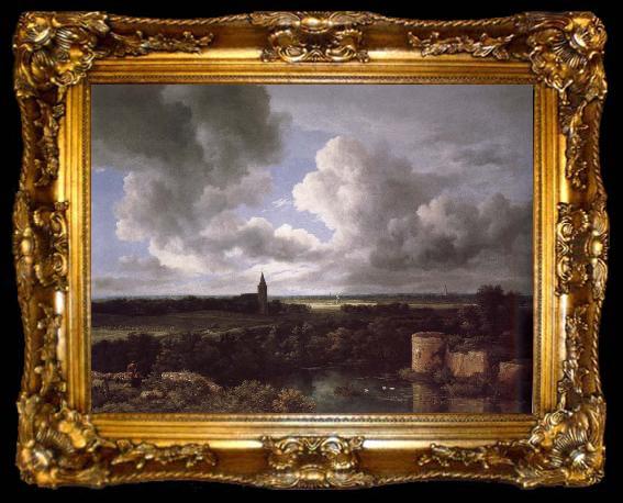 framed  Jacob van Ruisdael Extensive Landscape with a Ruined, ta009-2