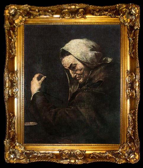framed  Jusepe de Ribera An Old Money-Lender, ta009-2