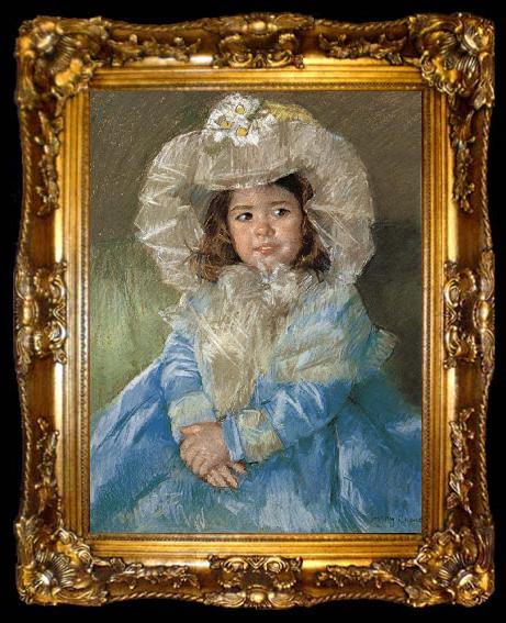 framed  Mary Cassatt Mageter in the blue dress, ta009-2