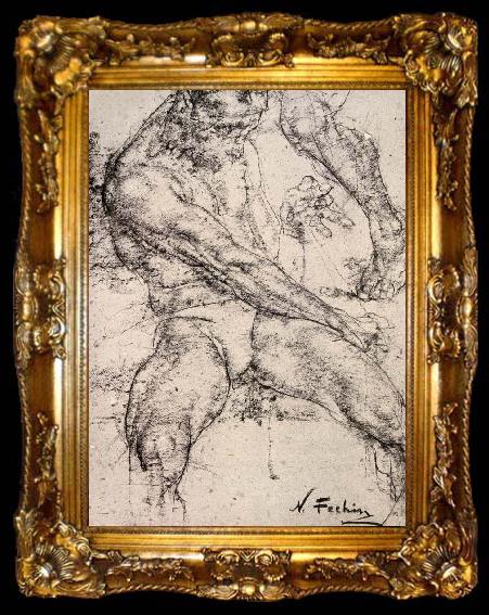 framed  Nikolay Fechin Study of nude, ta009-2