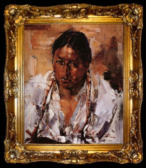 framed  Nikolay Fechin Indian, ta009-2