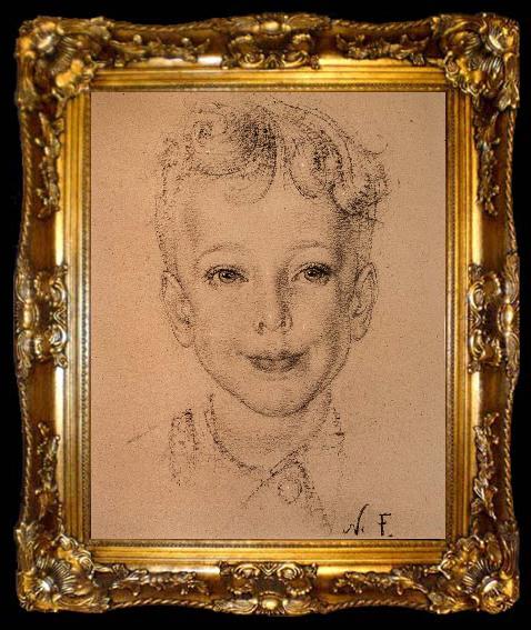 framed  Nikolay Fechin Portrait of Boy, ta009-2