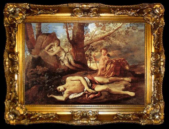 framed  POUSSIN, Nicolas Echo and Narcissus, ta009-2