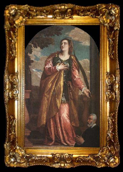 framed  Paolo  Veronese St. Lucy and a Donor, ta009-2