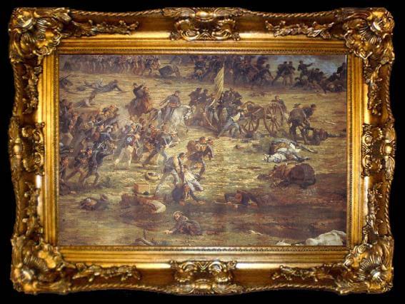 framed  Paul Philippoteaux Cyclorama of Gettysburg, ta009-2