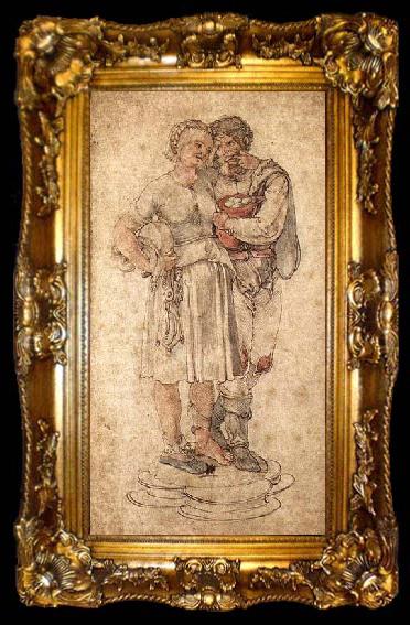 framed  Albrecht Durer Amorous Peasants, ta009-2