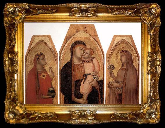 framed  Ambrogio Lorenzetti Madonna and Child with Mary Magdalene and St Dorothea, ta009-2