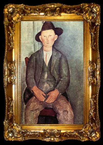 framed  Amedeo Modigliani The Little Peasant, ta009-2