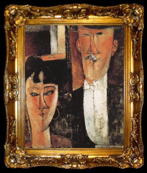 framed  Amedeo Modigliani Bride and Groom, ta009-2