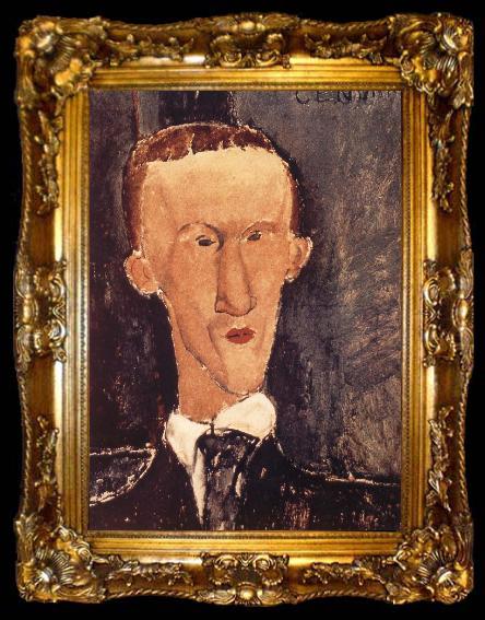 framed  Amedeo Modigliani Portrait of Blaise Cendras, ta009-2