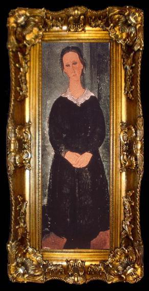 framed  Amedeo Modigliani The Young Servant Girl, ta009-2