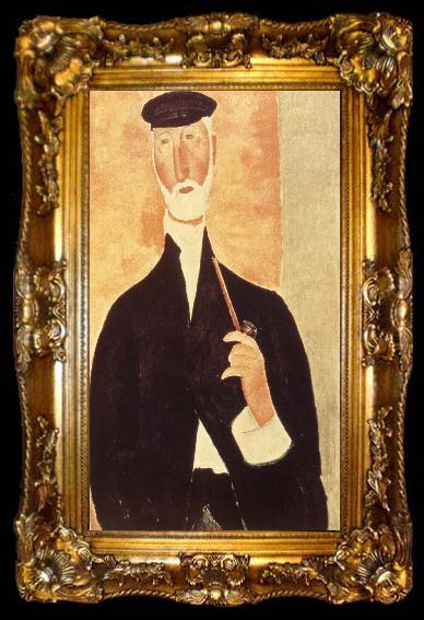framed  Amedeo Modigliani Man with Pipe, ta009-2