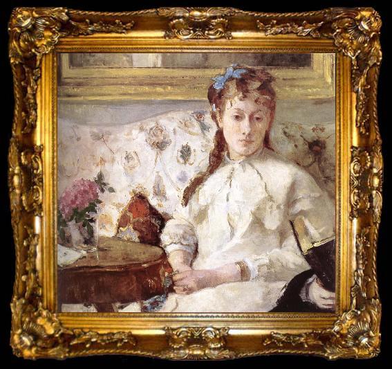 framed  Berthe Morisot Detail of artist-s mother and his sister, ta009-2