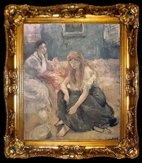 framed  Berthe Morisot Two girl, ta009-2