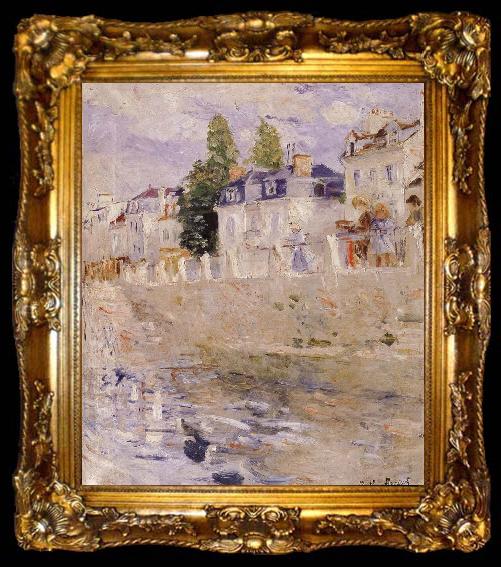 framed  Berthe Morisot The Dock of Buchwu, ta009-2