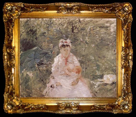 framed  Berthe Morisot The biddy holding the infant, ta009-2