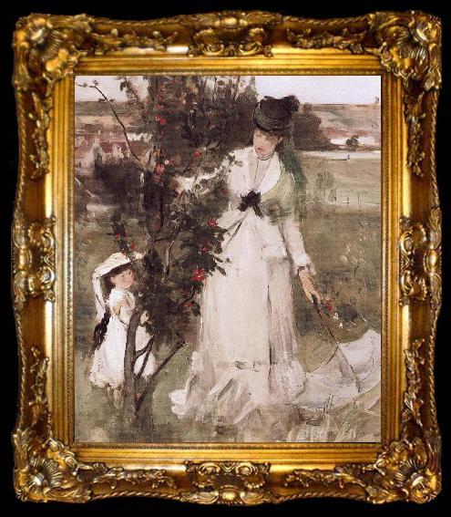 framed  Berthe Morisot Detail of Hide and seek, ta009-2