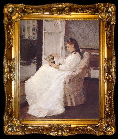 framed  Berthe Morisot Artist-s sister beside the window, ta009-2