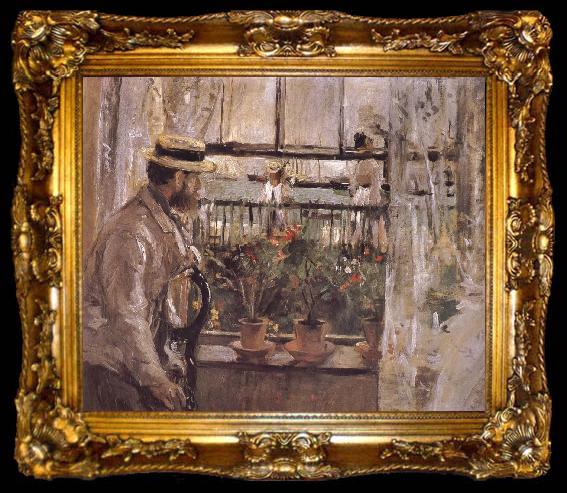 framed  Berthe Morisot The man at the Huaiter Island, ta009-2