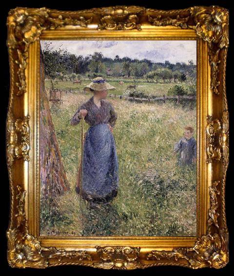 framed  Camille Pissarro The Tedder, ta009-2